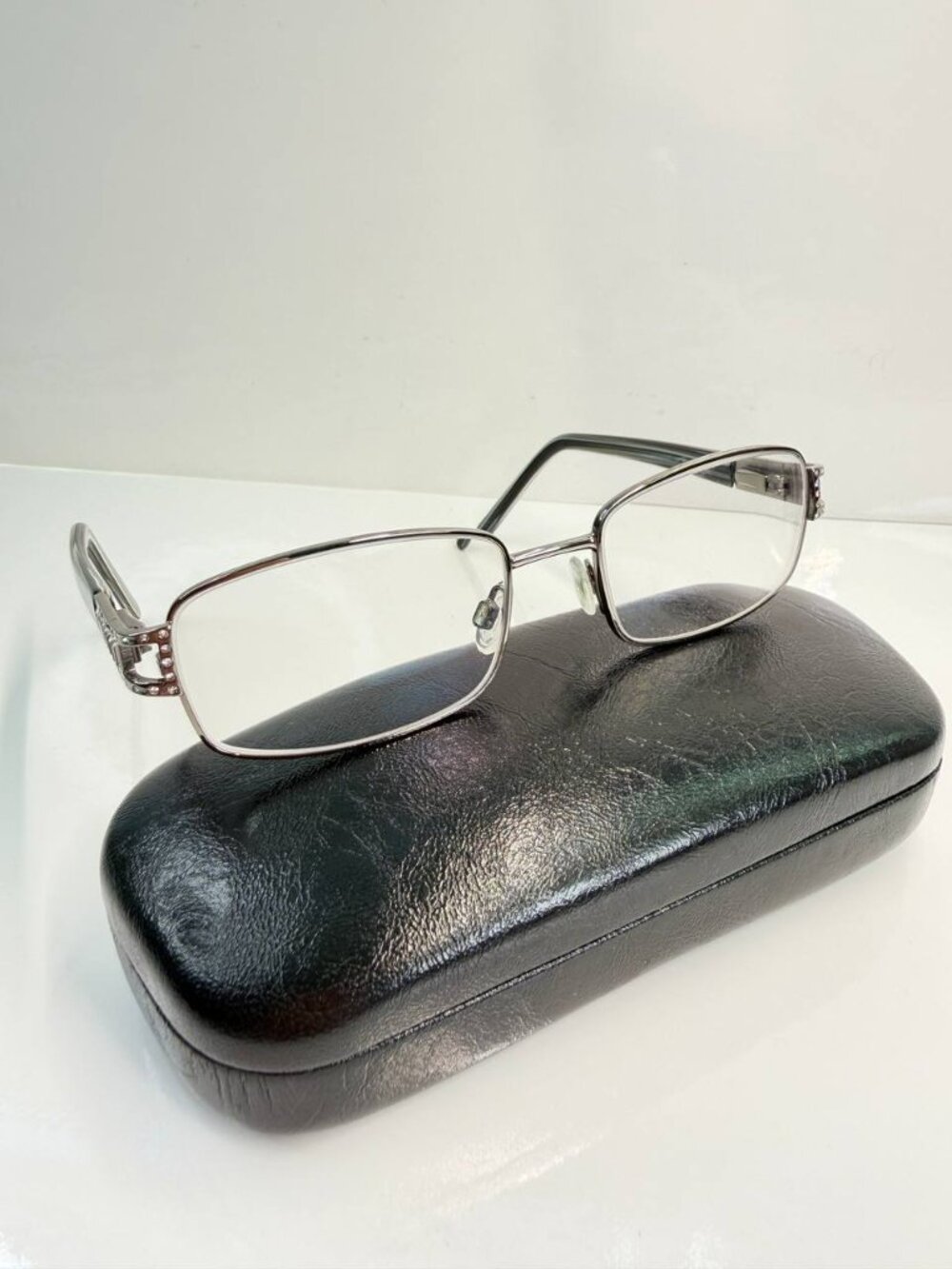 Genevieve Boutique Modern Bling Gunmetal Eyeglasses Women’s 53-17-135